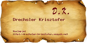 Drechsler Krisztofer névjegykártya